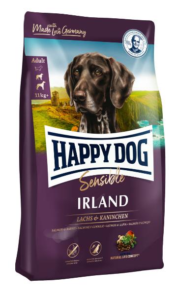 Сухой гипоаллергенный корм для чувствительных собак Happy Dog Sensible Ireland 21/10 (лосось, кролик)
